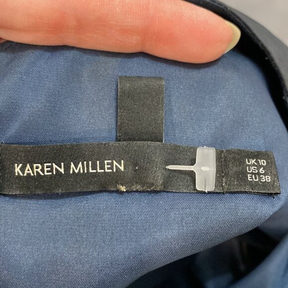 Karen Millen Modern Stripe Dress In Blue size 6 - Picture 16 of 16